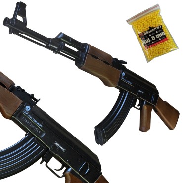 Kalashnikov AK-47 wood Softair Gewehr Federdruck < 0,5 Joule